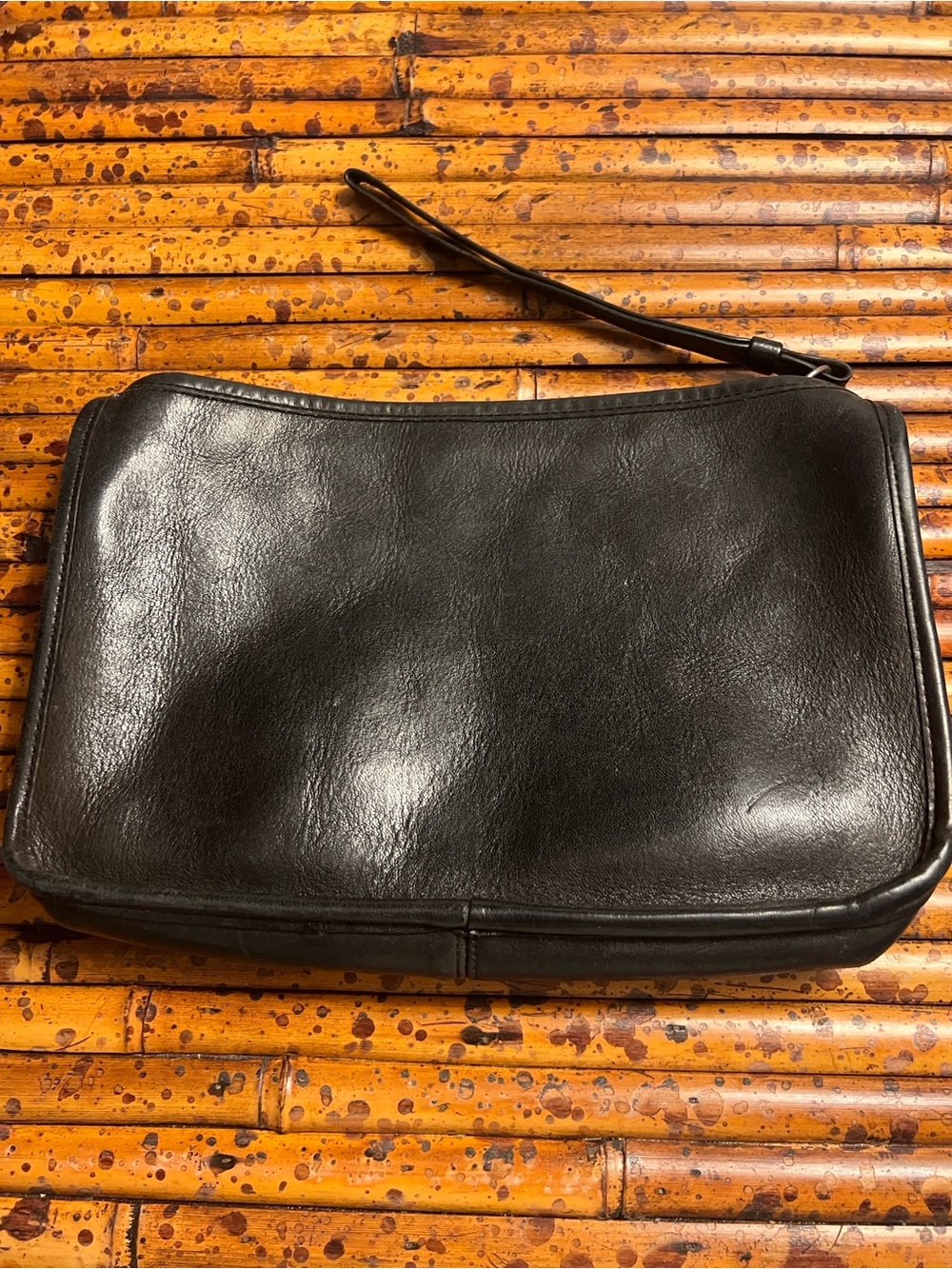 Vintage Coach 1812 Crossbody, Clutch, Wristlet  Black glove tanned leather Bag